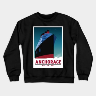 Anchorage, Alaska, USA Ship Crewneck Sweatshirt